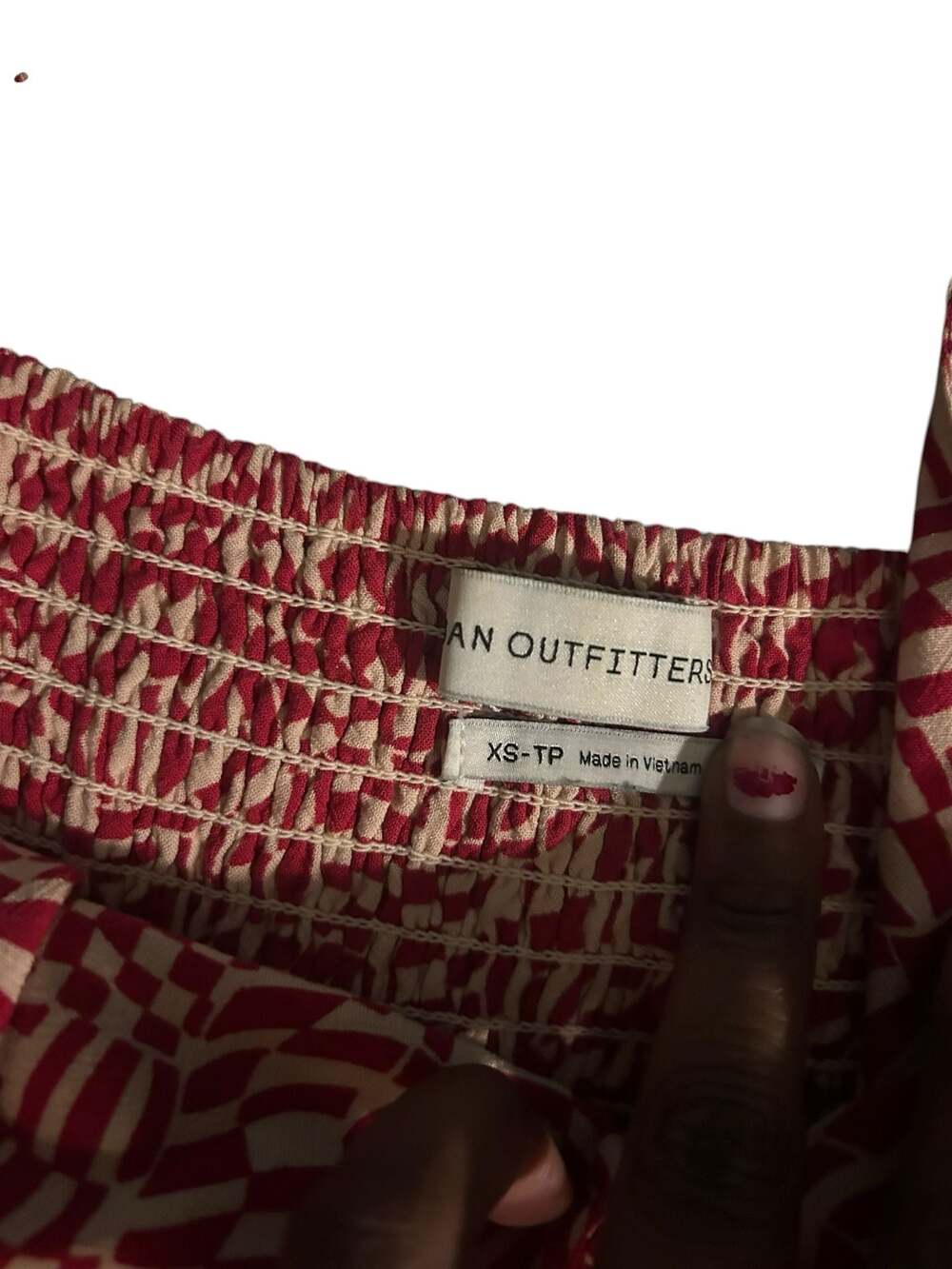 Urban Outfitters Red Geometric Print Button-Front Maxi Dress Size XS - Picture 3 of 5